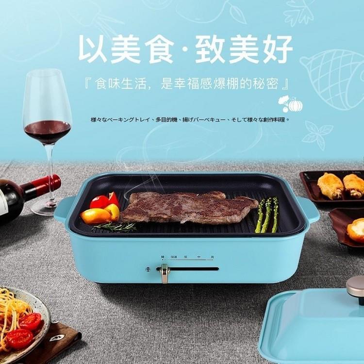 【富力森FURIMORI】多功能創意電烤盤全配組(內附:章魚燒/平烤盤/深鍋)