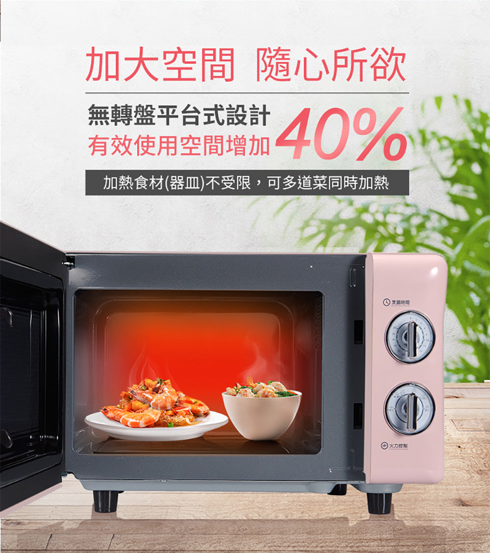 【聲寶SAMPO】20公升平台機械式微波爐RE-C020PR