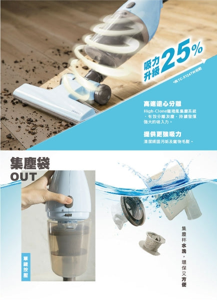 日本Twinbird手持直立兩用吸塵器TC-5220TW(新升級)