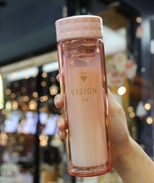 雙層隔熱玻璃水瓶350mL