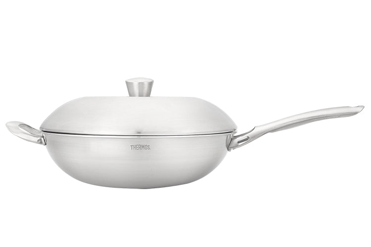 THERMOS 膳魔師蘋果原味鍋_SAN系列單柄附耳炒鍋32cm『11/11~16限時折扣』