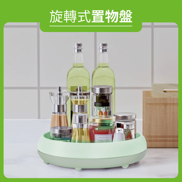 旋轉式置物盤(粉綠/瓷白隨機出貨)