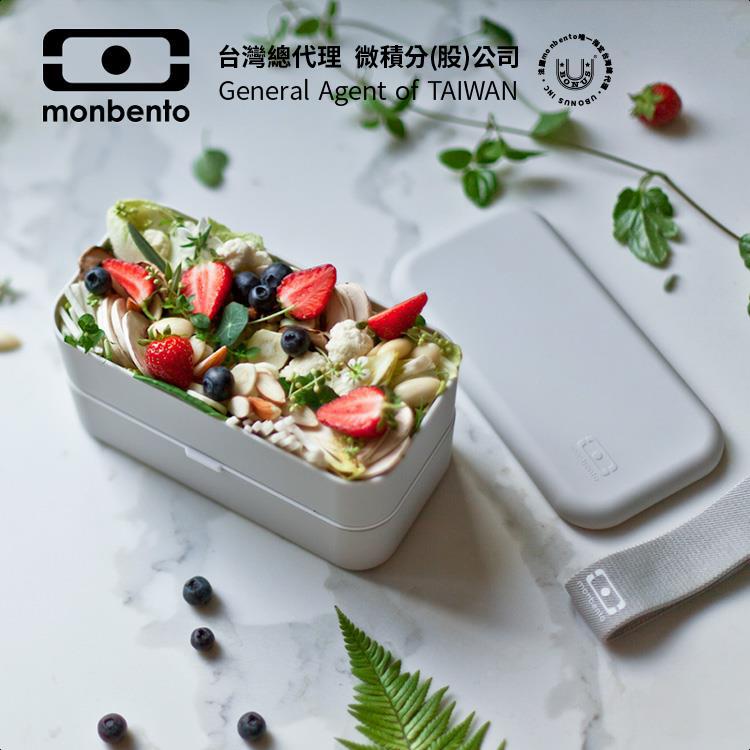法國【MONBENTO】MB原創長方形雙層便當盒-冰川灰