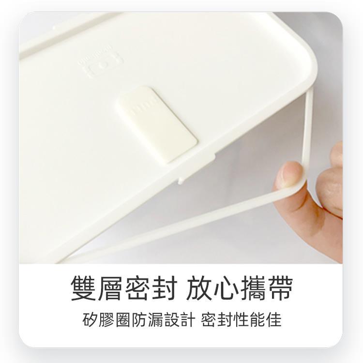 法國【MONBENTO】MB原創長方形雙層便當盒-夢幻粉櫻(無分隔盒)