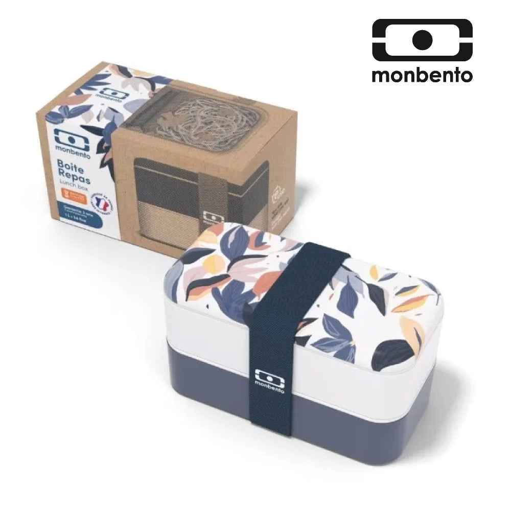 法國【MONBENTO】MB原創長方形雙層便當盒-落葉時雨