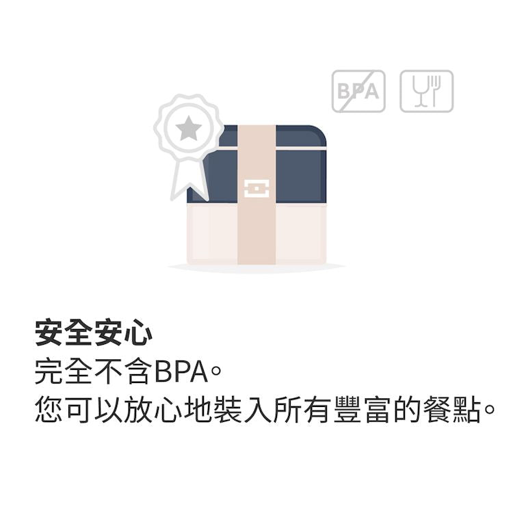 法國【MONBENTO】MB原創方形雙層便當盒-霧霾藍