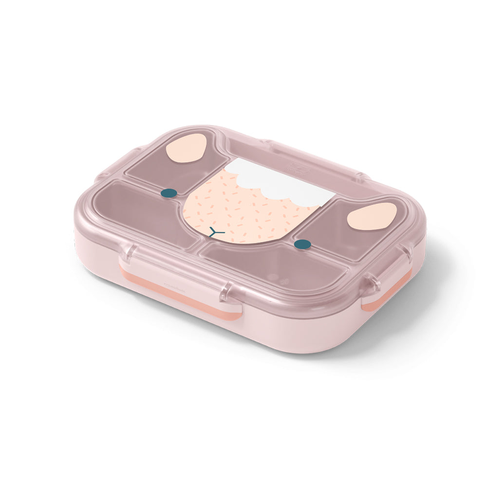 法國【MONBENTO】MB兒童分隔托盤餐盒-蜜桃粉羊駝