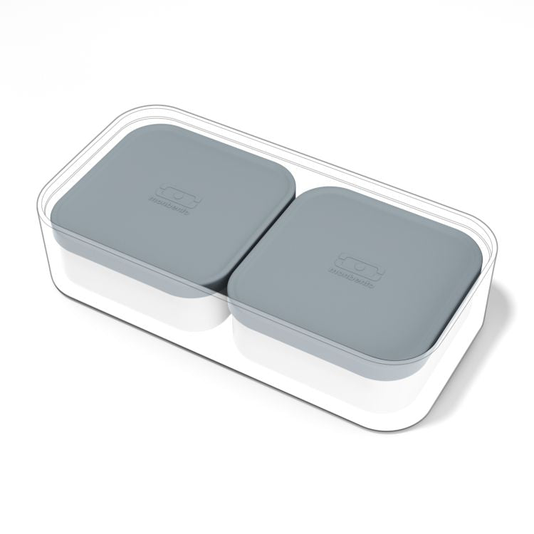 法國【MONBENTO】MB可加熱分隔盒4入組(S+L+ 2XM)-沉穩灰
