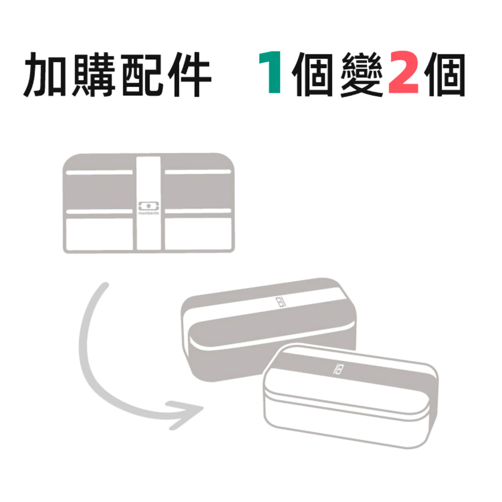 法國【MONBENTO】MB原創便當盒鬆緊織帶-粉