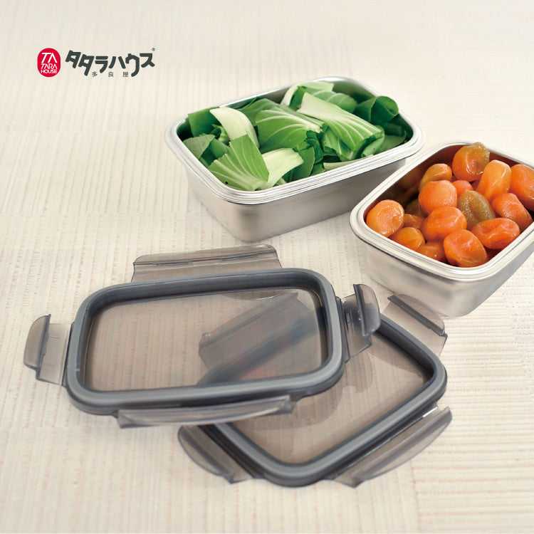 TATARA HOUSE® 304 stainless steel crisper box 2 pack 350ml + 500ml