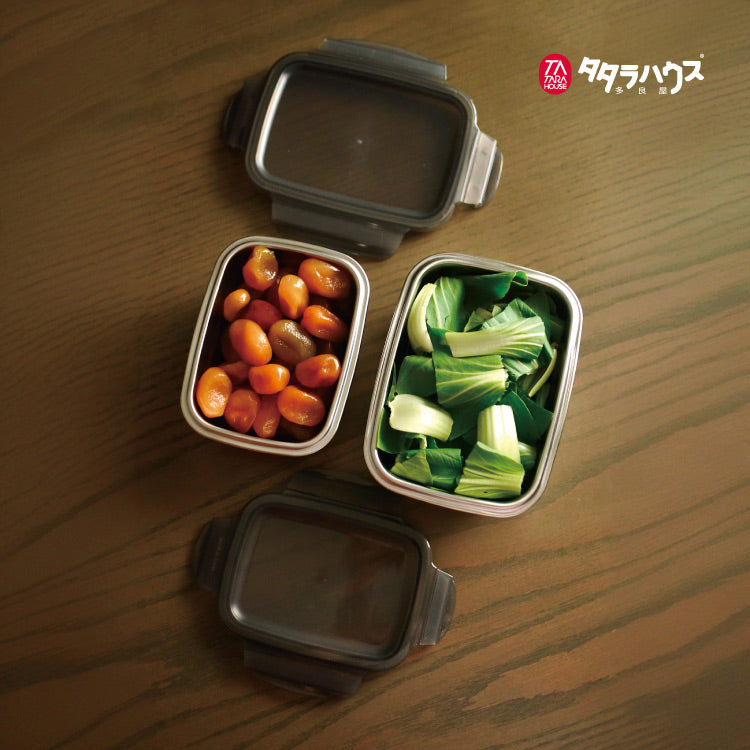 TATARA HOUSE® 304 stainless steel crisper box 2 pack 350ml + 500ml