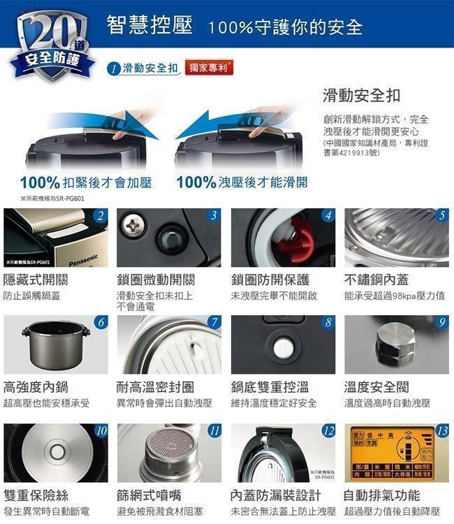 Panasonic國際微電腦壓力鍋-SR-PG501『11/11~16限時折扣』