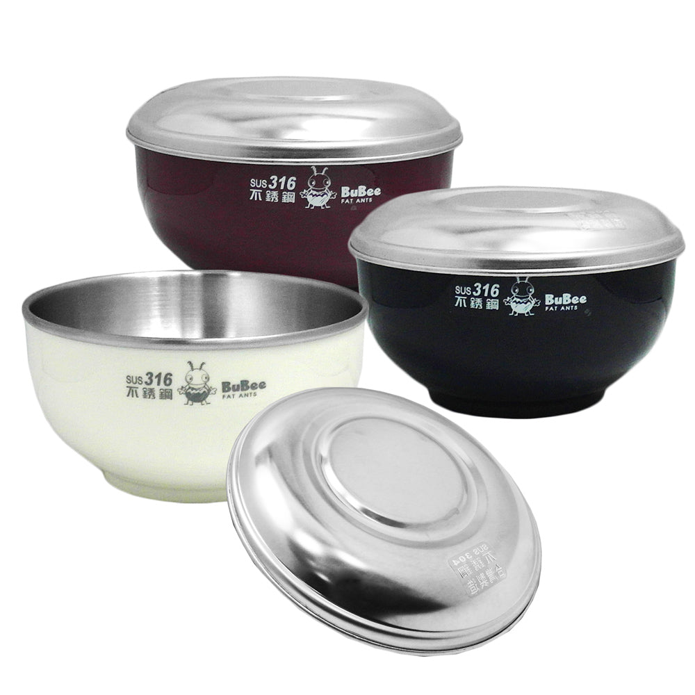 豆豆 316不銹鋼隔熱碗 11.5cm＋14cm 附不鏽鋼蓋(2入組)『11/11~16限時折扣』