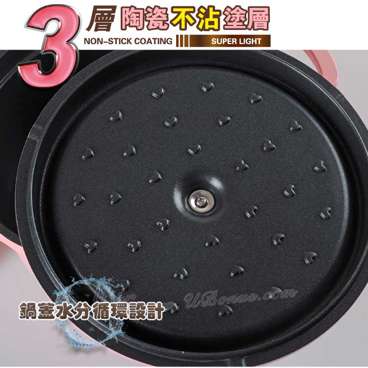 【丹麥CARDIE】陶瓷塗層不沾鍋28cm粉-家庭號
