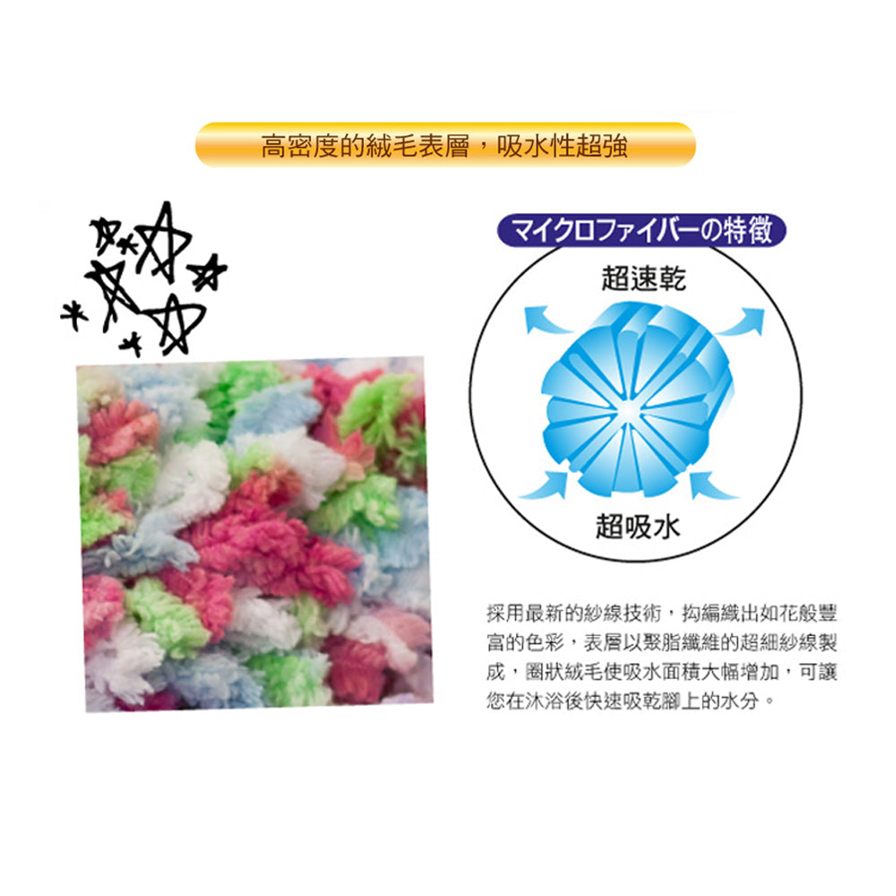 【優柏納斯UBONUS】花漾雪絨地墊 地墊 吸水 快乾 止滑 腳踏墊 門墊(棉花糖)