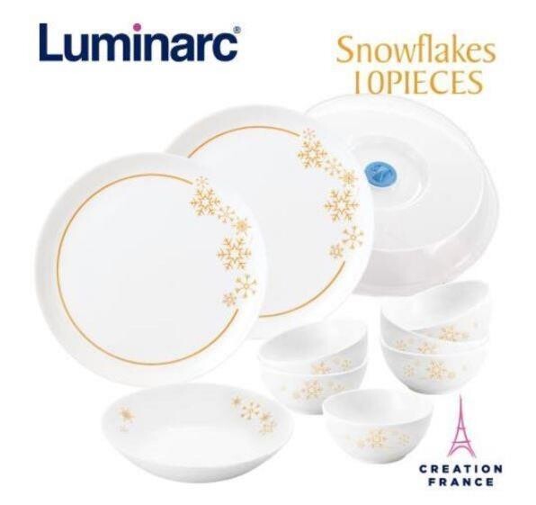 【法國Luminarc樂美雅】雪花10件式餐具組