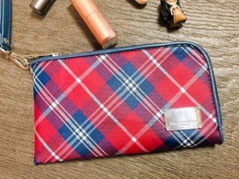 Kinloch Anderson金安德森格紋手拿包(紅)