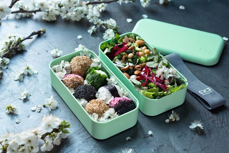 法國【MONBENTO】MB原創長方形雙層便當盒－馬卡龍綠