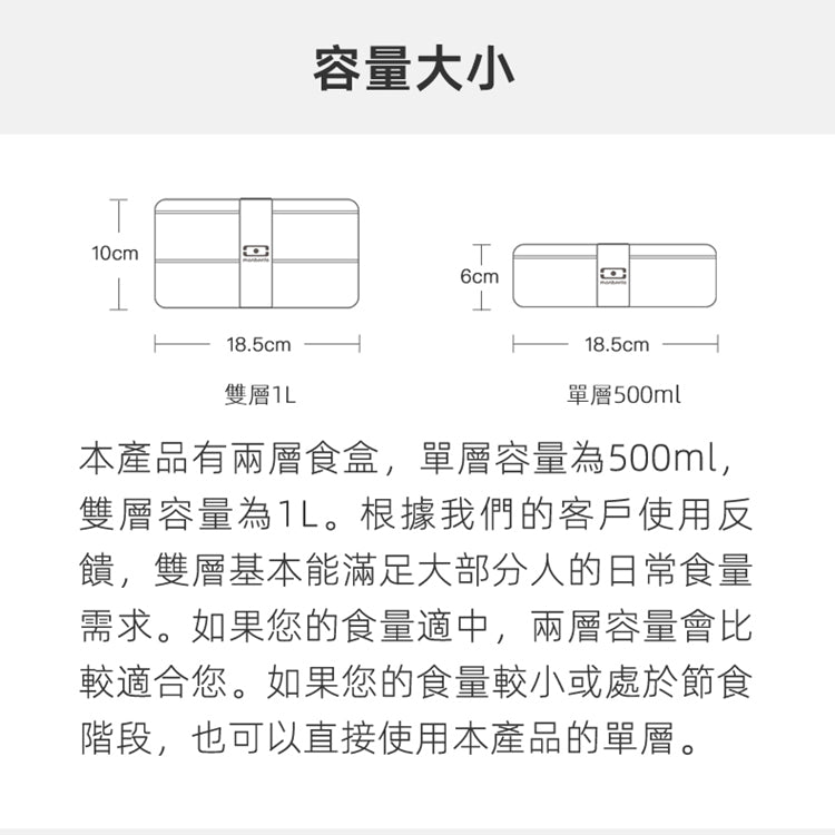 法國【MONBENTO】MB原創長方形雙層便當盒－怦然心動