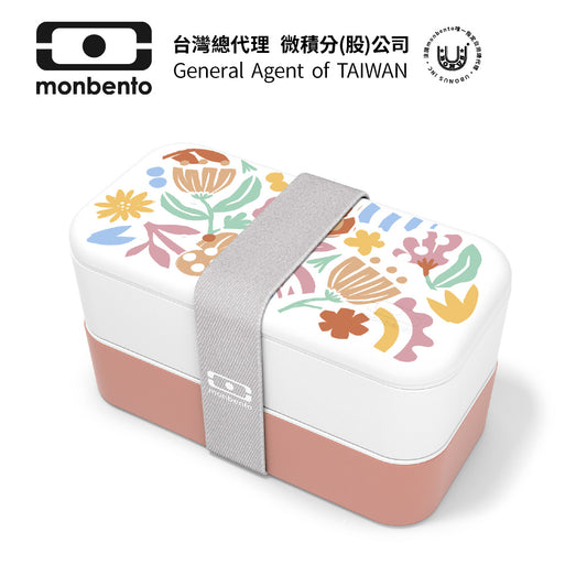法國【MONBENTO】MB原創長方形雙層便當盒－玩色時光