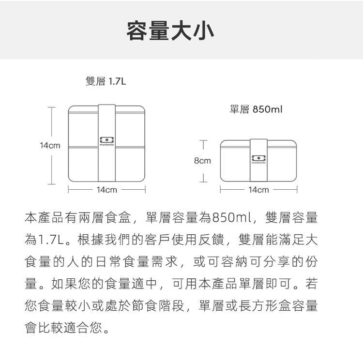 法國【MONBENTO】MB原創方形雙層便當盒－小雛菊
