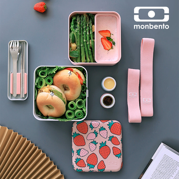 法國【MONBENTO】MB原創方形雙層便當盒－芝芝莓莓