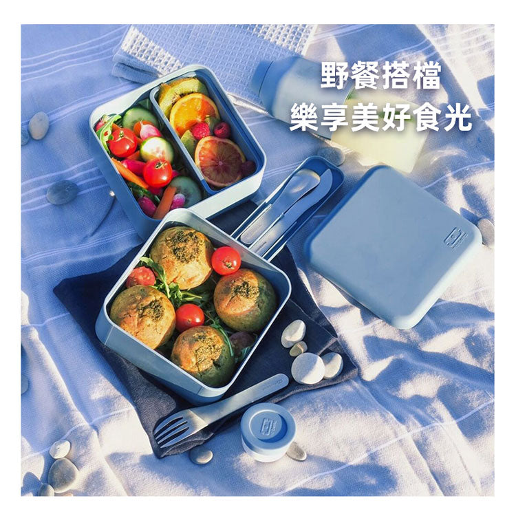 法國【MONBENTO】MB原創方形雙層便當盒－小雛菊