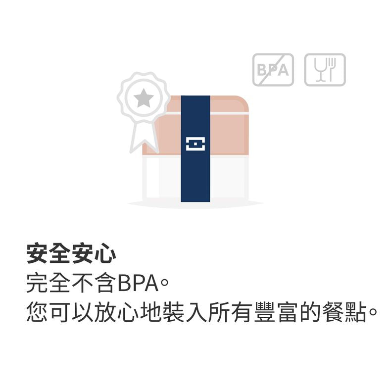 法國【MONBENTO】MB原創方形雙層便當盒－青櫻盛放