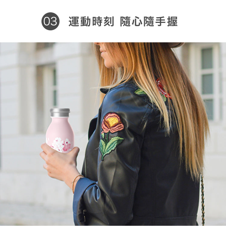 法國【MONBENTO】MB不鏽鋼真空保溫牛奶瓶－馬卡龍綠