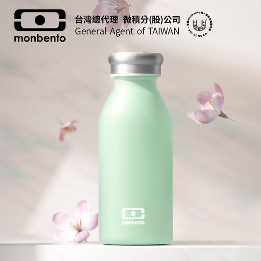 法國【MONBENTO】MB不鏽鋼真空保溫牛奶瓶－馬卡龍綠
