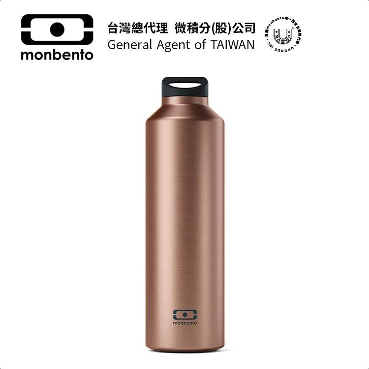 法國【MONBENTO】MB不鏽鋼茶隔保溫運動瓶－玫瑰金