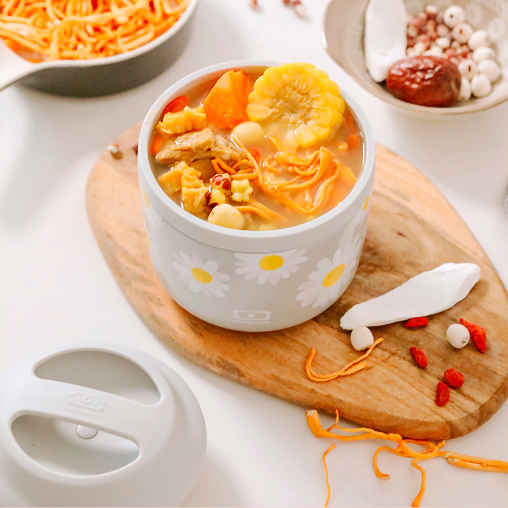 法國【MONBENTO】MB升級款不鏽鋼真空燜燒罐－小雛菊