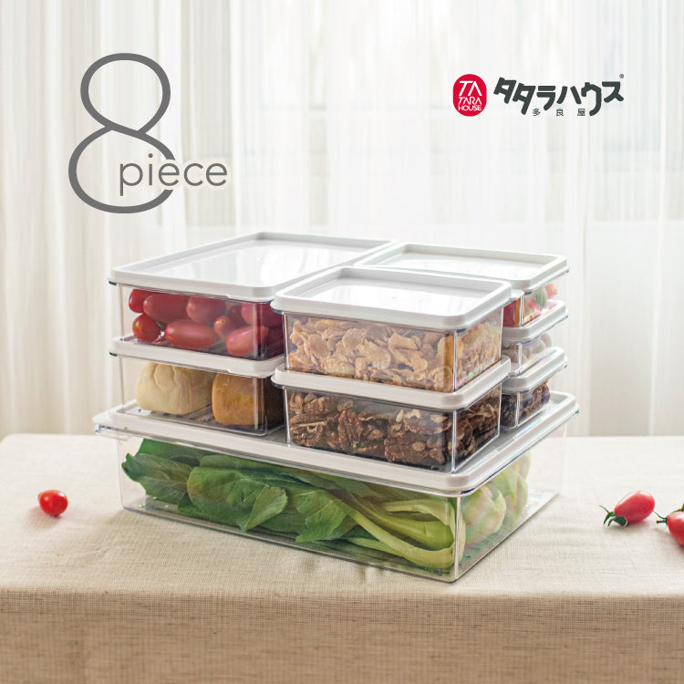 TATARA HOUSE® Transparent Fresh Box Set of 8