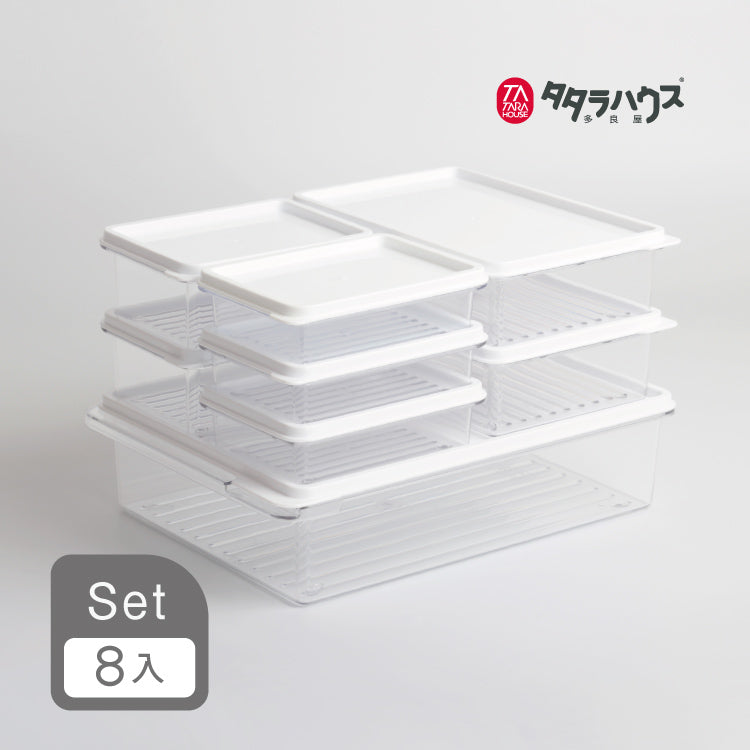 TATARA HOUSE® Transparent Fresh Box Set of 8