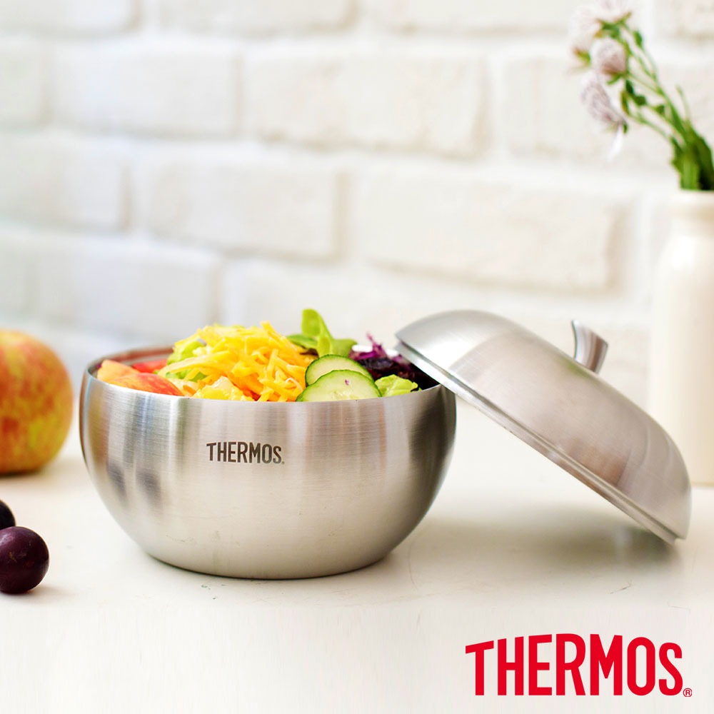 THERMOS 膳魔師雙層不鏽鋼蘋果餐碗0.9L『11/11~16限時折扣』