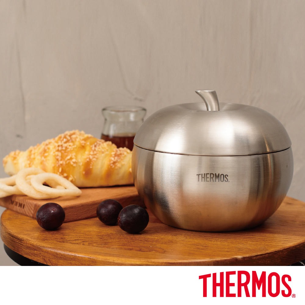 THERMOS 膳魔師雙層不鏽鋼蘋果餐碗0.9L『11/11~16限時折扣』