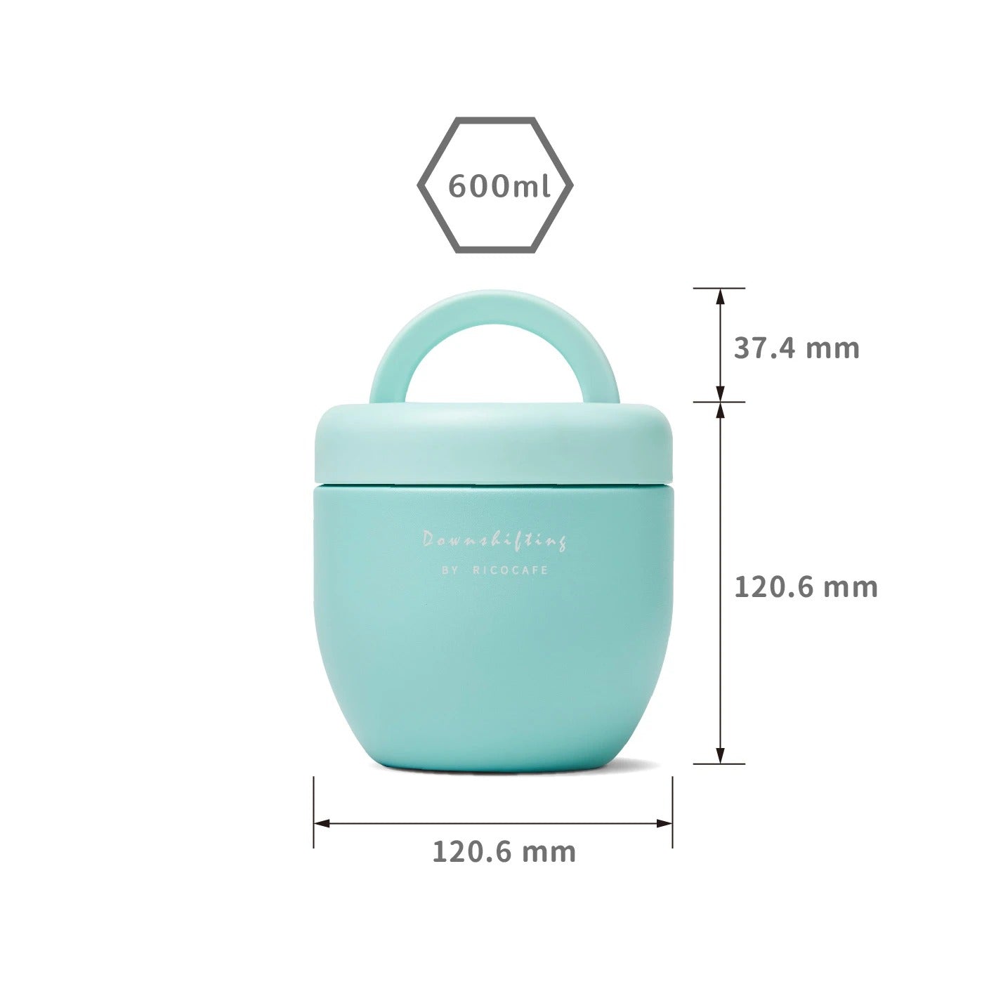 【RICOCAFE】真空提把保溫碗 600ml 304不銹鋼 三色隨機『11/11~16限時折扣』