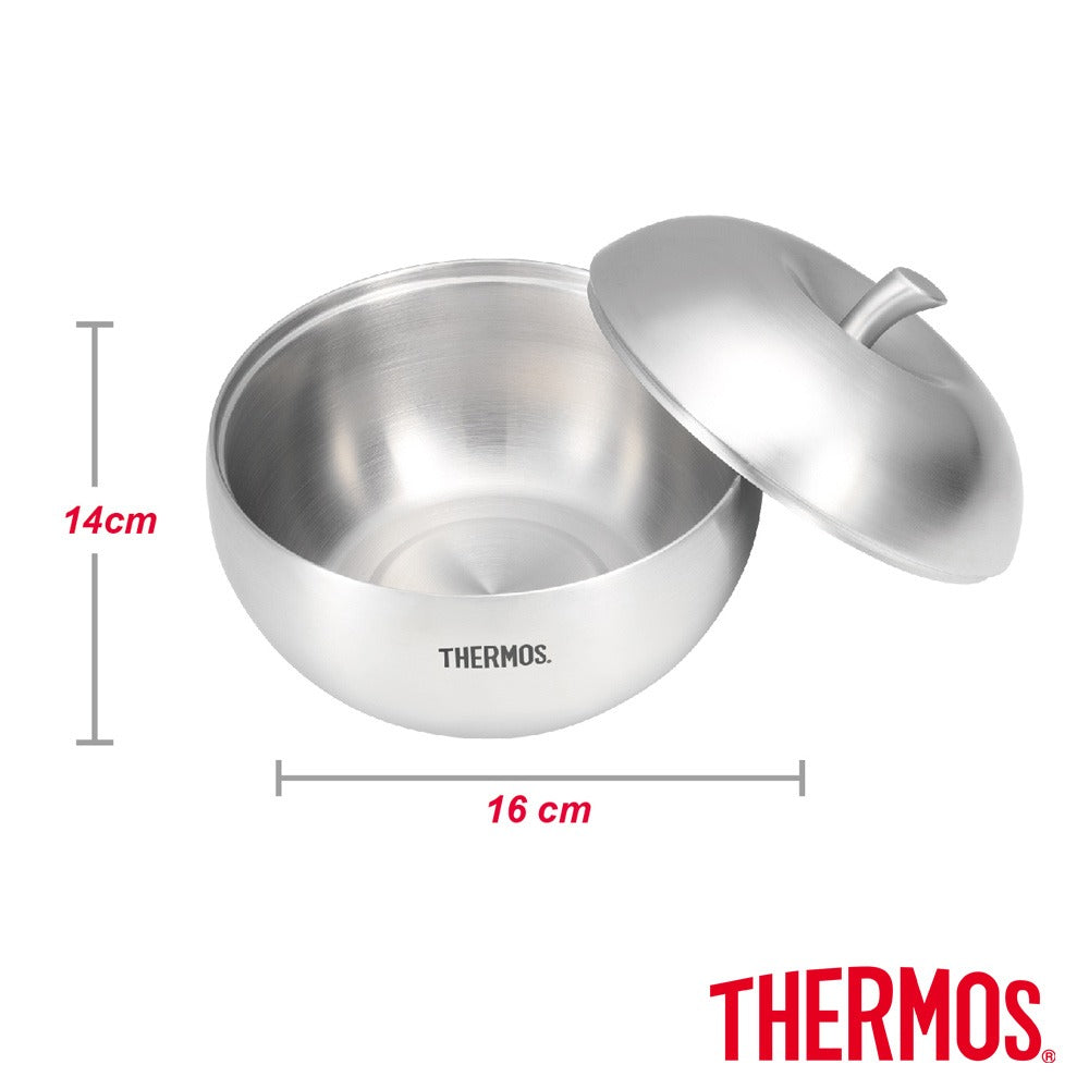 THERMOS 膳魔師雙層不鏽鋼蘋果餐碗0.9L『11/11~16限時折扣』