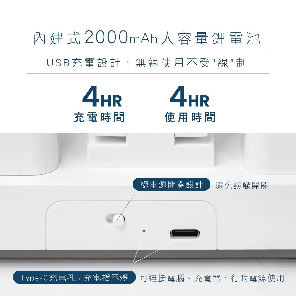 KINYO無線折疊多功能LED檯燈PLED-4202『11/11~16限時折扣』